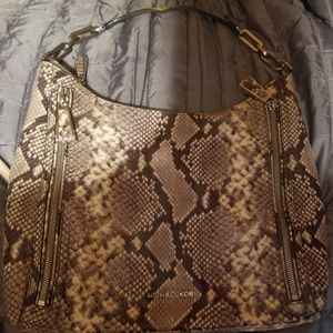 Authentic Michael Kors snakeskin handbag